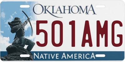 OK license plate 501AMG