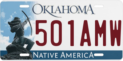 OK license plate 501AMW