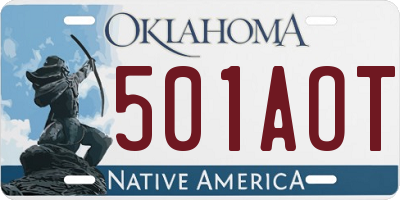 OK license plate 501AOT