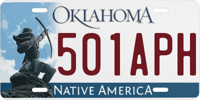 OK license plate 501APH