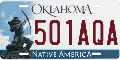 OK license plate 501AQA
