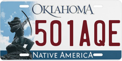 OK license plate 501AQE