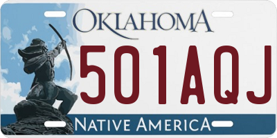 OK license plate 501AQJ