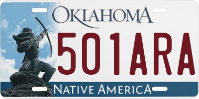 OK license plate 501ARA