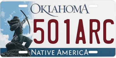 OK license plate 501ARC