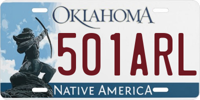 OK license plate 501ARL