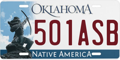 OK license plate 501ASB