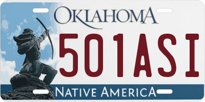 OK license plate 501ASI