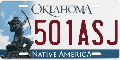 OK license plate 501ASJ