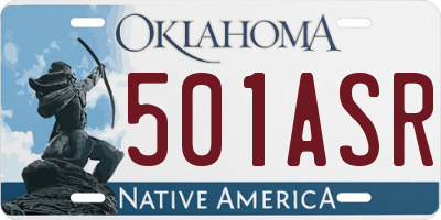 OK license plate 501ASR
