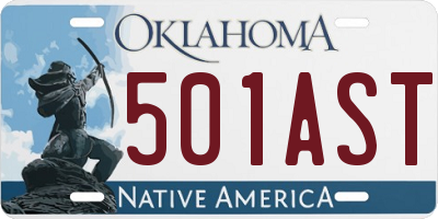 OK license plate 501AST