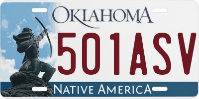 OK license plate 501ASV