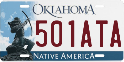 OK license plate 501ATA