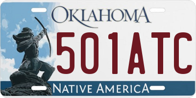 OK license plate 501ATC