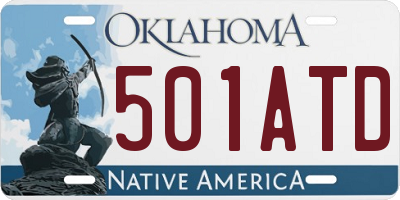 OK license plate 501ATD