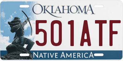 OK license plate 501ATF