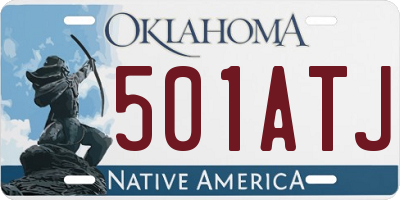 OK license plate 501ATJ