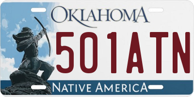 OK license plate 501ATN