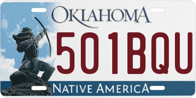 OK license plate 501BQU