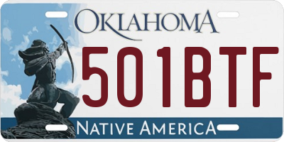 OK license plate 501BTF