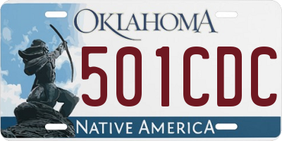OK license plate 501CDC