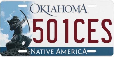 OK license plate 501CES