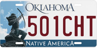 OK license plate 501CHT