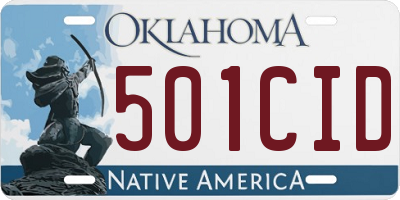 OK license plate 501CID
