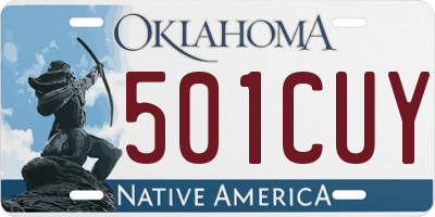 OK license plate 501CUY