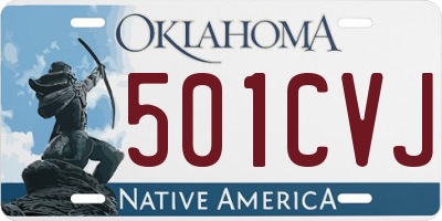 OK license plate 501CVJ