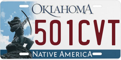 OK license plate 501CVT