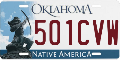 OK license plate 501CVW
