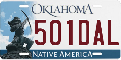 OK license plate 501DAL