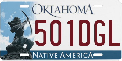 OK license plate 501DGL
