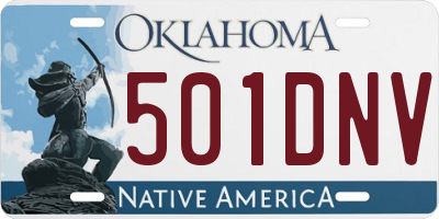 OK license plate 501DNV