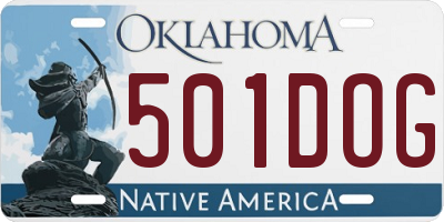 OK license plate 501DOG