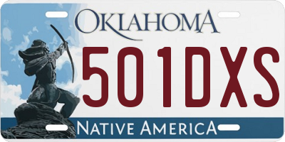 OK license plate 501DXS