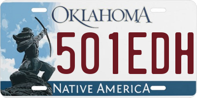 OK license plate 501EDH