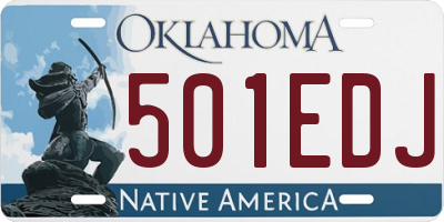 OK license plate 501EDJ
