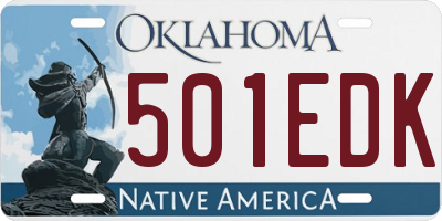 OK license plate 501EDK
