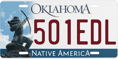 OK license plate 501EDL