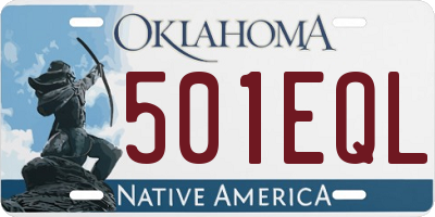 OK license plate 501EQL