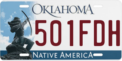 OK license plate 501FDH