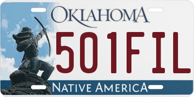 OK license plate 501FIL