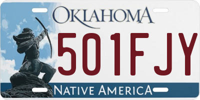 OK license plate 501FJY
