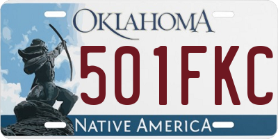 OK license plate 501FKC