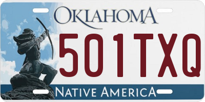 OK license plate 501TXQ