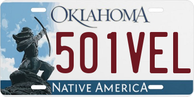 OK license plate 501VEL