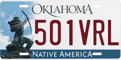 OK license plate 501VRL