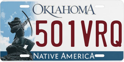 OK license plate 501VRQ